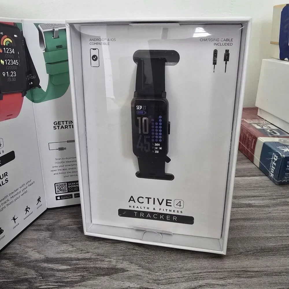 NEW iTouch Wearables Active 4 Unisex Black Watch/Fitness Tracker TC4S01-G02
